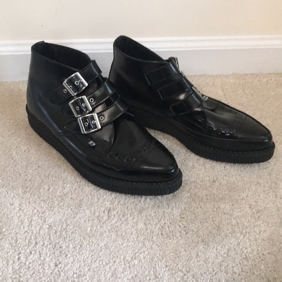 T.U.K 3-buckle Pointed Creepers Platforms boots - Picture 5 of 16
